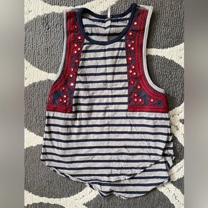 Malia tate free people stripe top